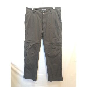 BC Clothing Expedition Pants Men's L Gray Convertible Zip Off Lightweight Hiking